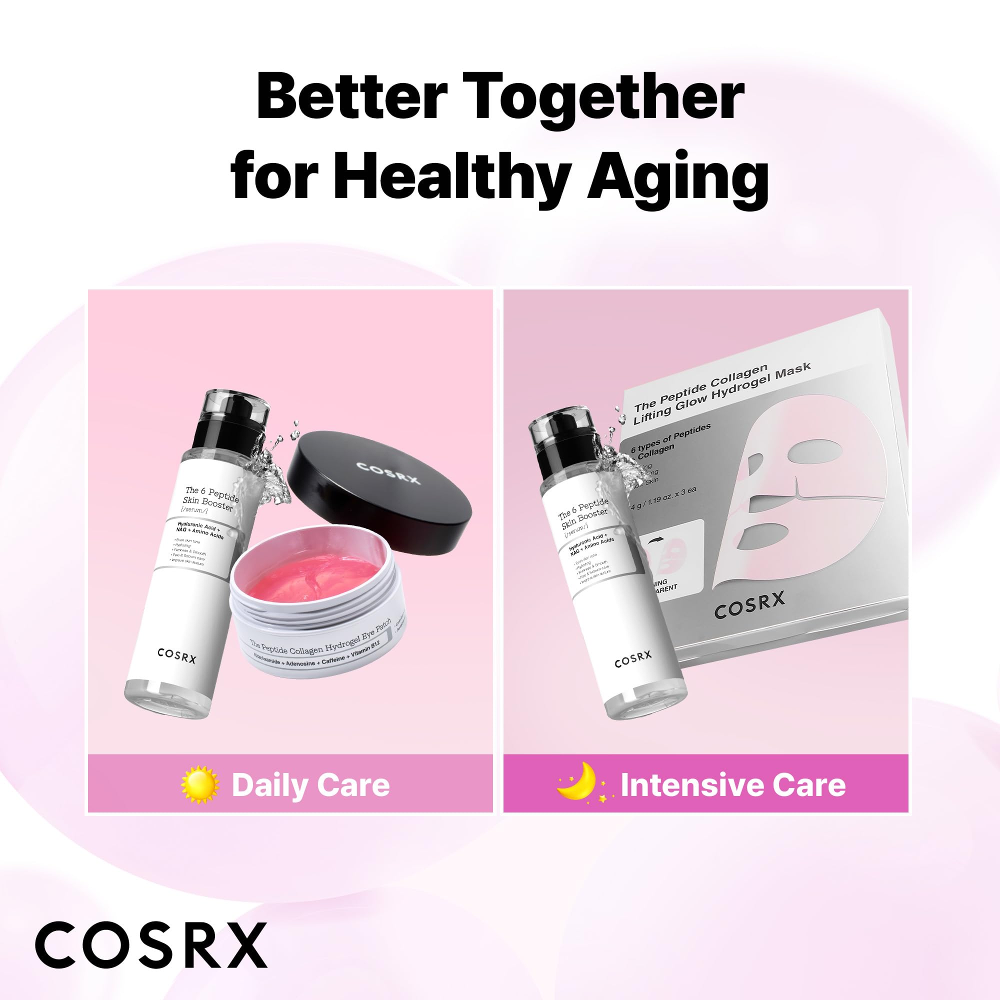 COSRX 6X Peptide Collagen Booster Toner Serum: calma y hidratación para cualquier piel.