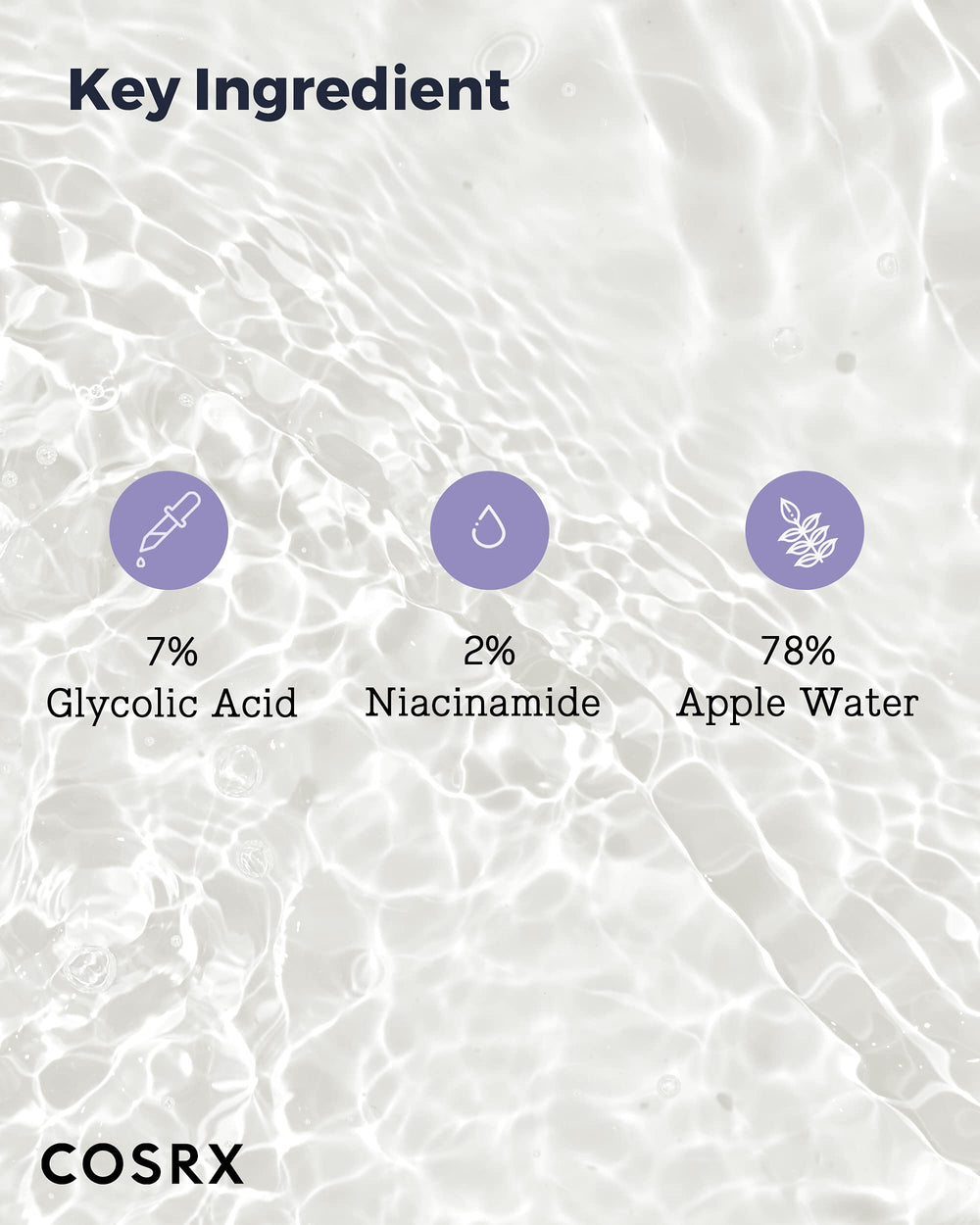COSRX 7% ácido glicólico Whitehead Power Liquid: botella compacta para viaje