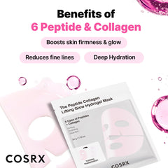 COSRX adenósina y colágeno de bajo peso para elasticidad suave.