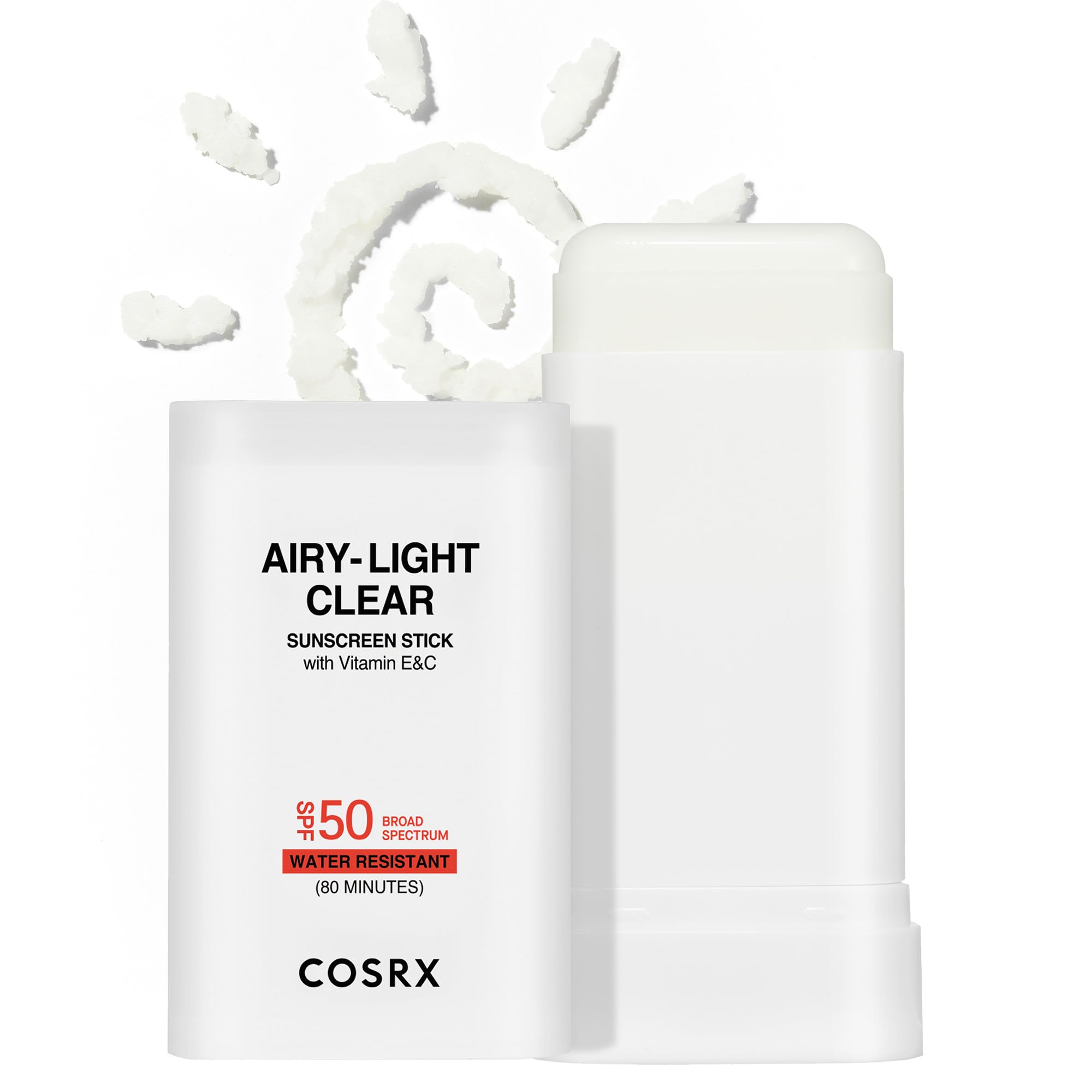 COSRX Airy-Light Sunscreen Stick frente: protección UV ligera y rápida.