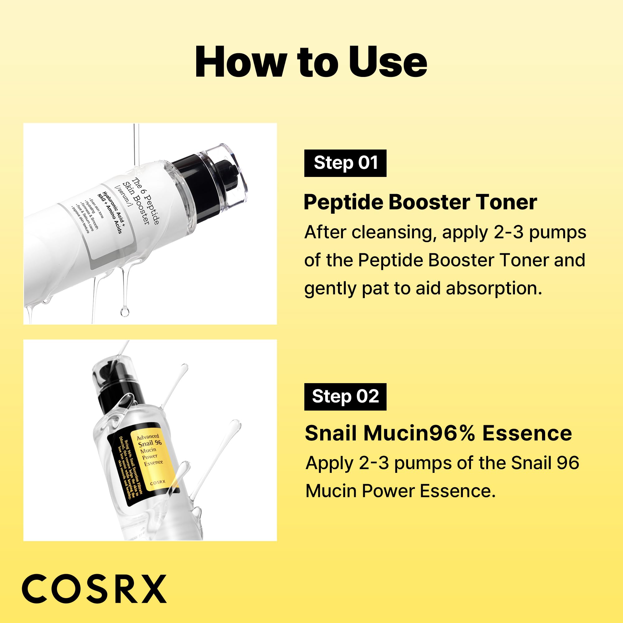 COSRX aplicación fácil tras limpieza para absorción rápida