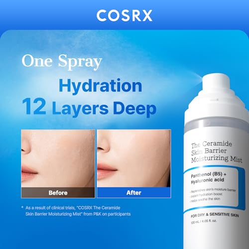 COSRX Barrier Cream Face Mist — brume lactée rafraîchissante pour peau sèche.