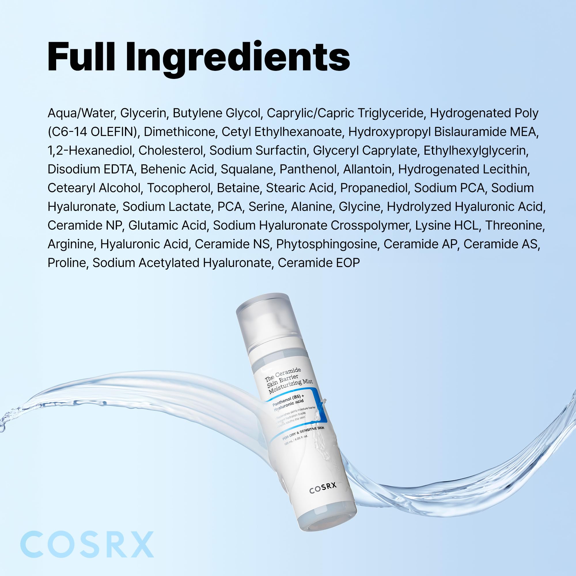 COSRX Barrier Cream Face Mist — texture légère qui ne colle pas.