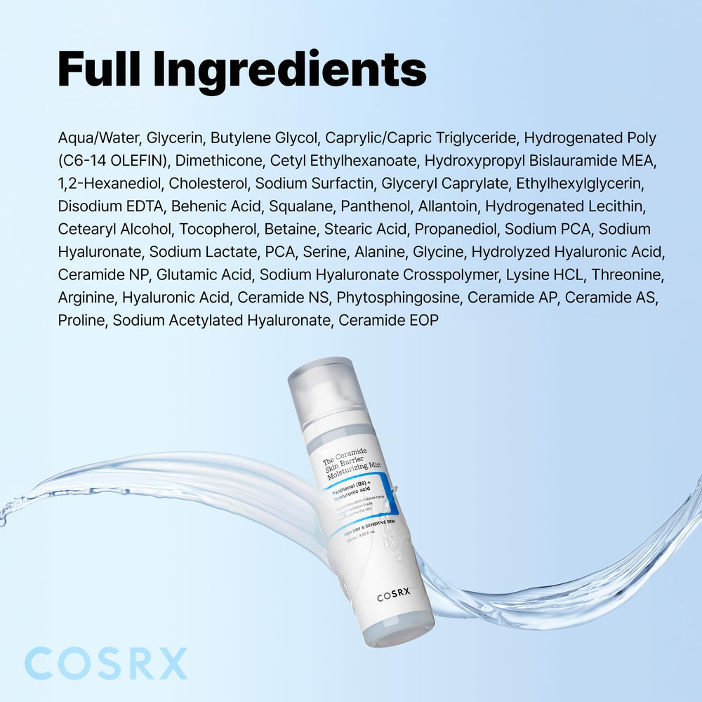 COSRX Barrier Cream Face Mist — texture légère qui ne colle pas.