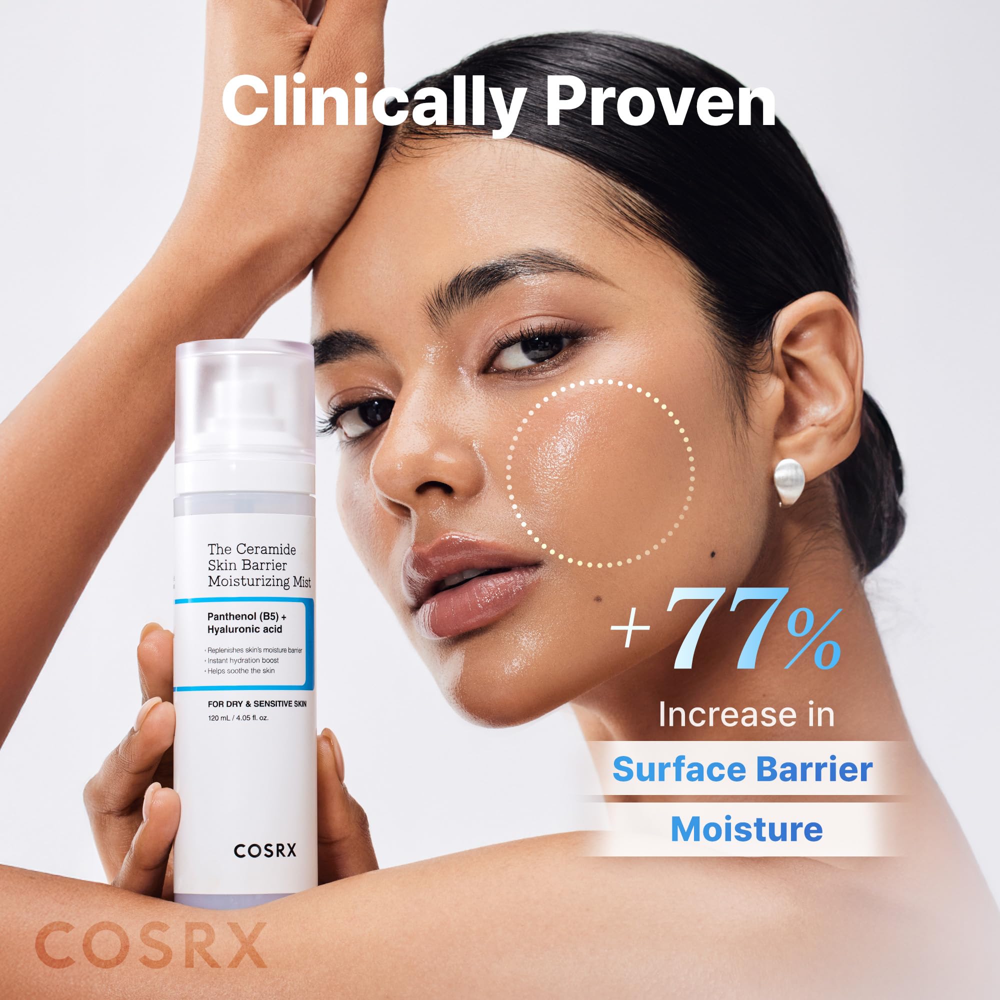 COSRX Barrier Cream Face Mist — pulvérisation pratique avant maquillage pour base fraîche.