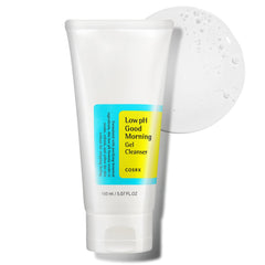COSRX Low pH Good Morning: botella del limpiador, limpieza suave para piel sensible.