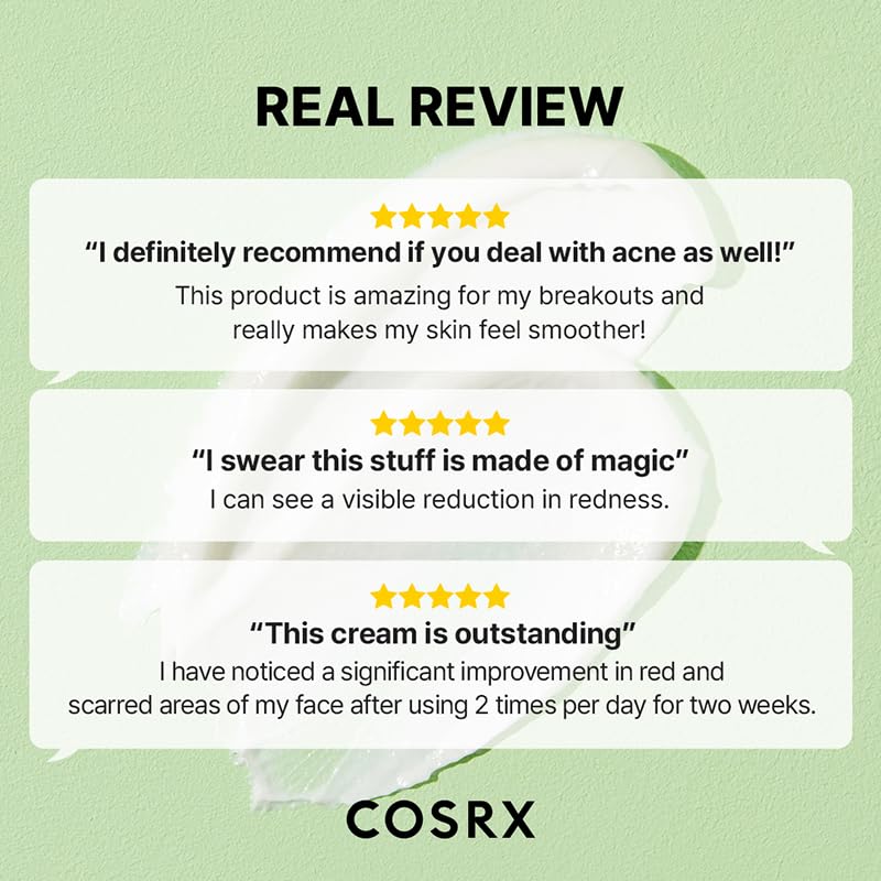 COSRX Crema de Centella para imperfecciones, textura suave para una rutina vegana