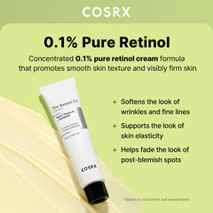 COSRX crema retinol 0,1% para cuello, mejora la firmeza de forma sutil.