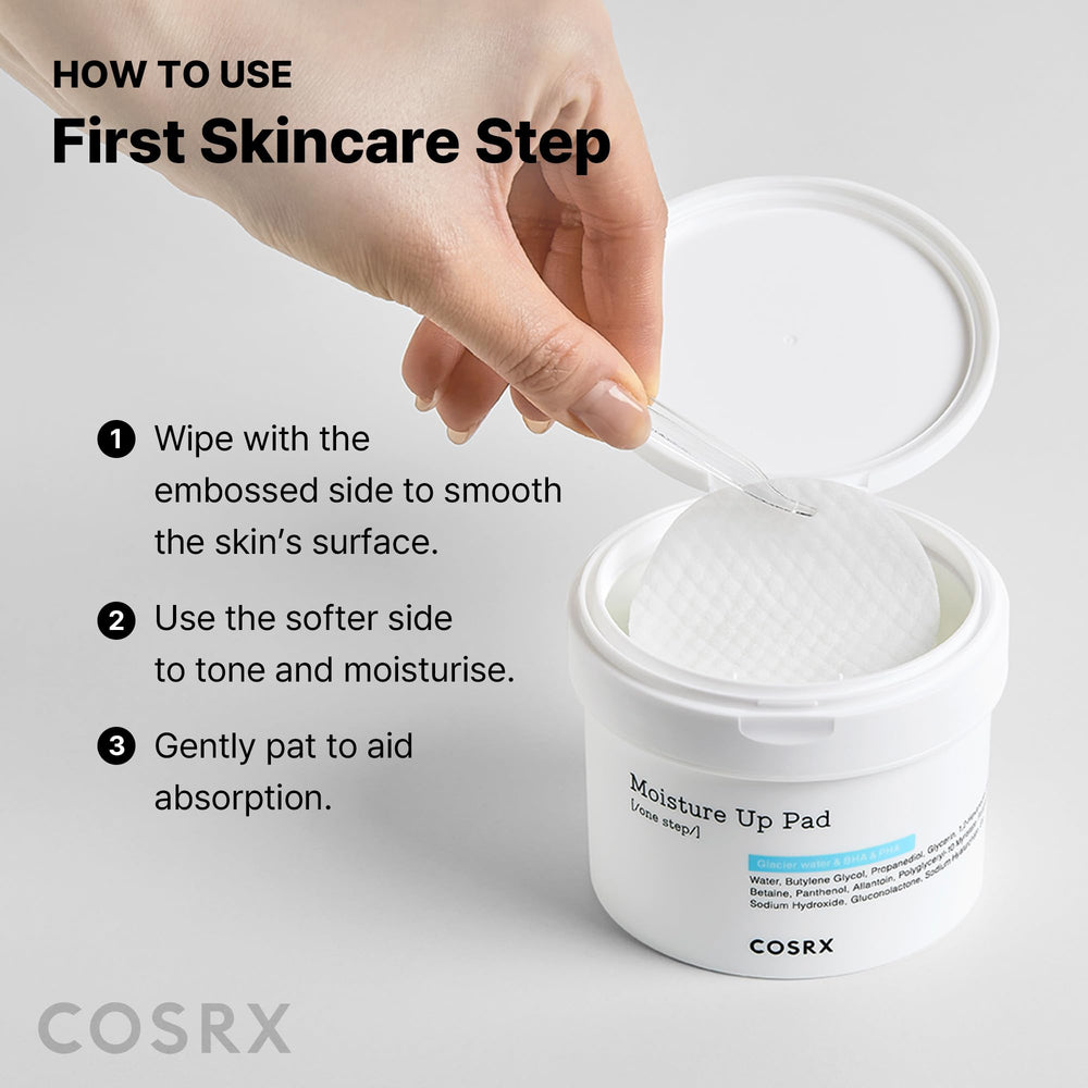 COSRX Discos exfoliantes hidratantes, uso nocturno para retirar maquillaje y preparar la piel