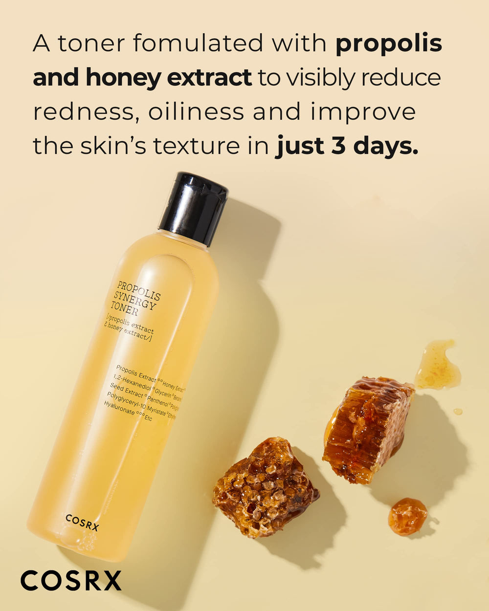 COSRX Extracto Propolis 72-6: gotas concentradas para hidratación diaria.