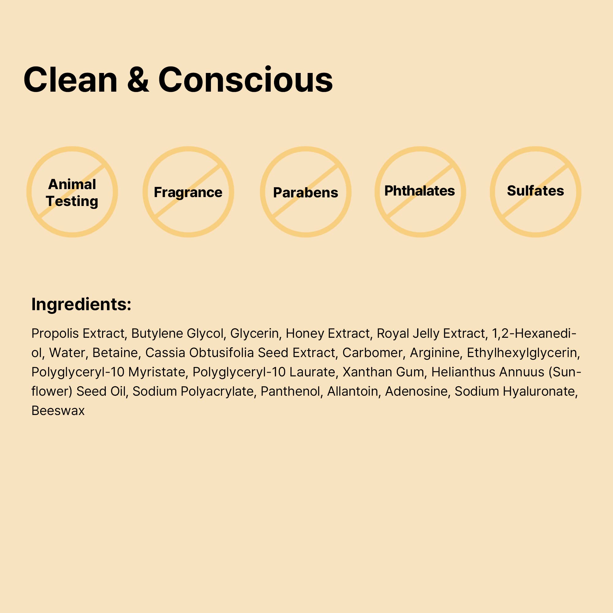 COSRX Full Fit Propolis Honey Ingredientes Calma Piel: extractos naturales para confort cutáneo.