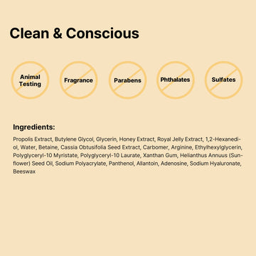 COSRX Full Fit Propolis Honey Ingredientes Calma Piel: extractos naturales para confort cutáneo.
