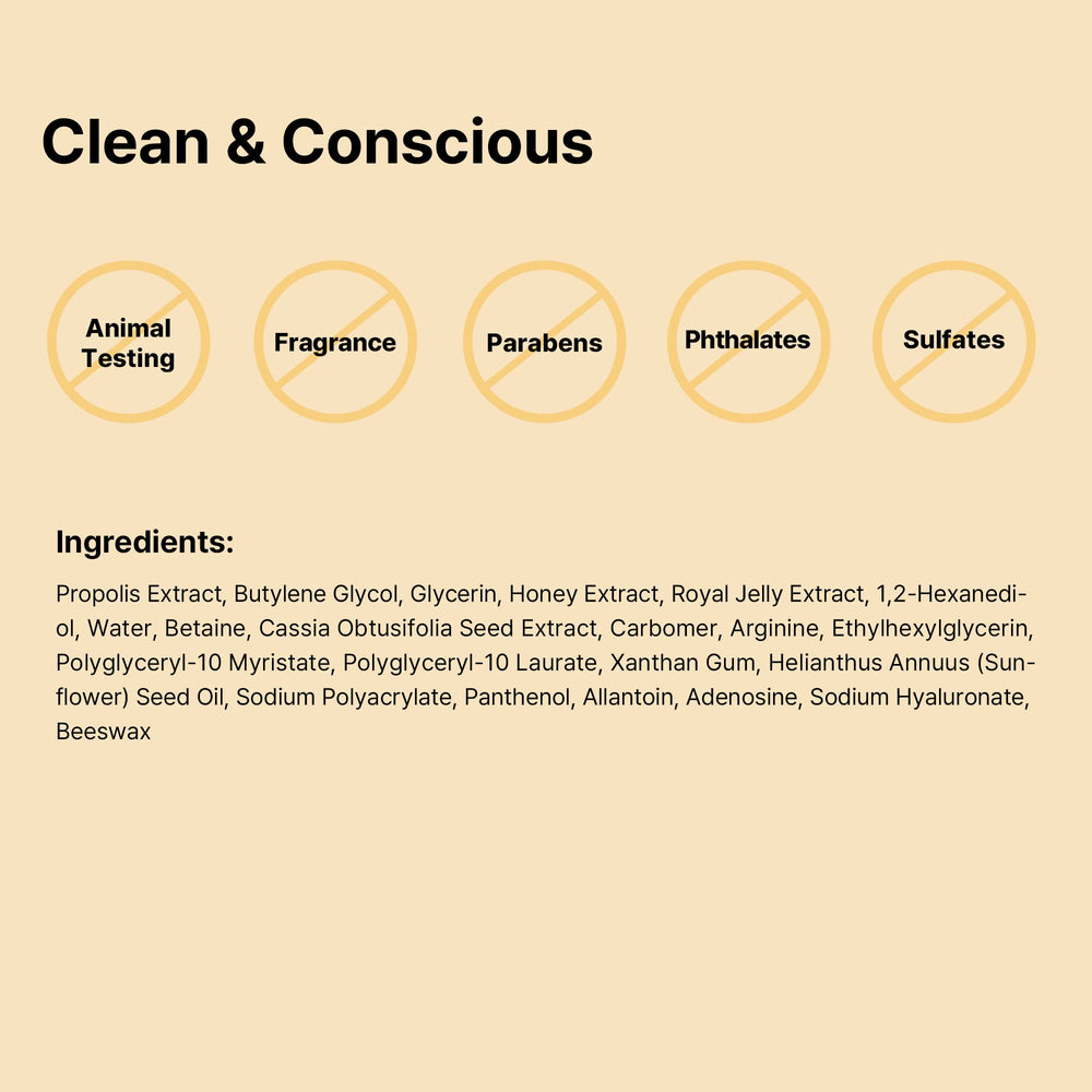 COSRX Full Fit Propolis Honey Ingredientes Calma Piel: extractos naturales para confort cutáneo.