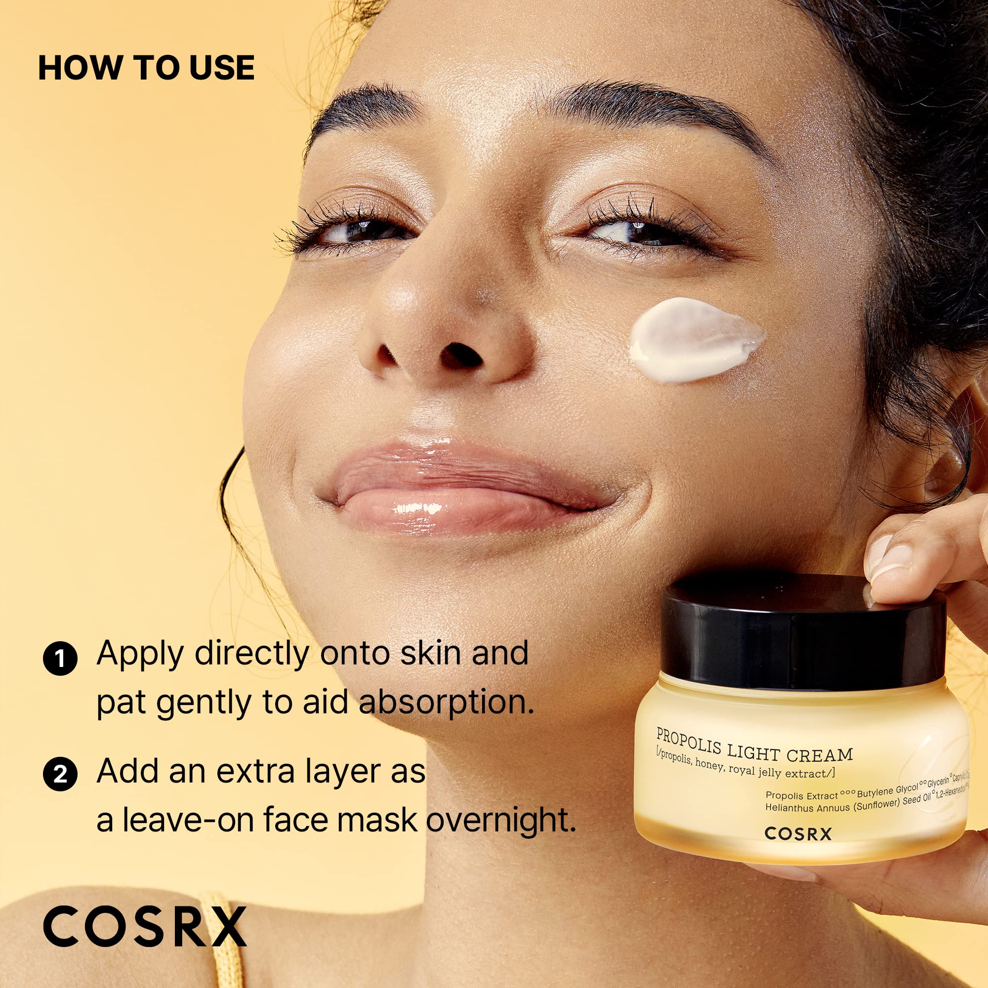 COSRX Full Fit Propolis Light Cream – application visage rapide et confortable