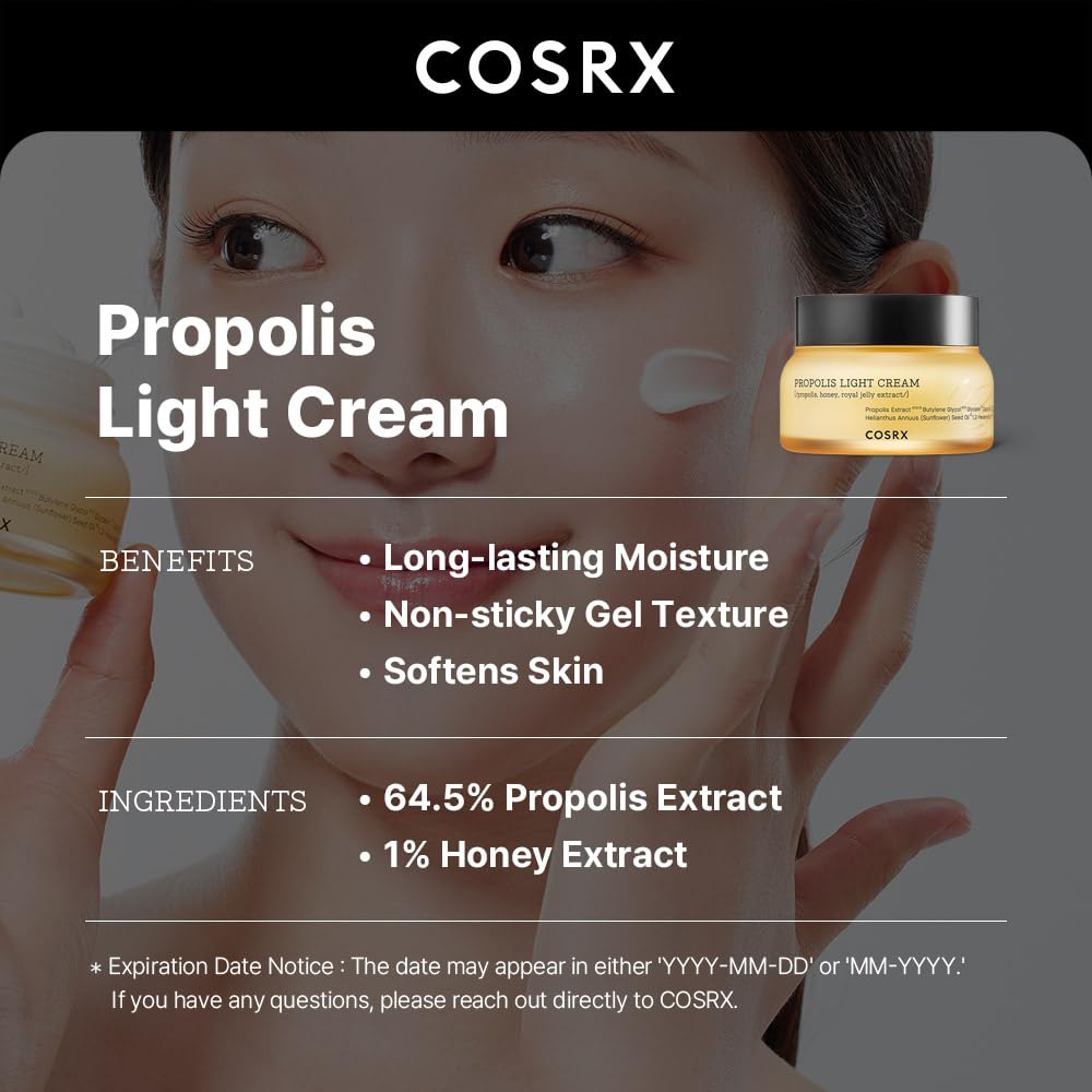 COSRX Full Fit Propolis Light Cream – propolis extrait pour nourrir la peau