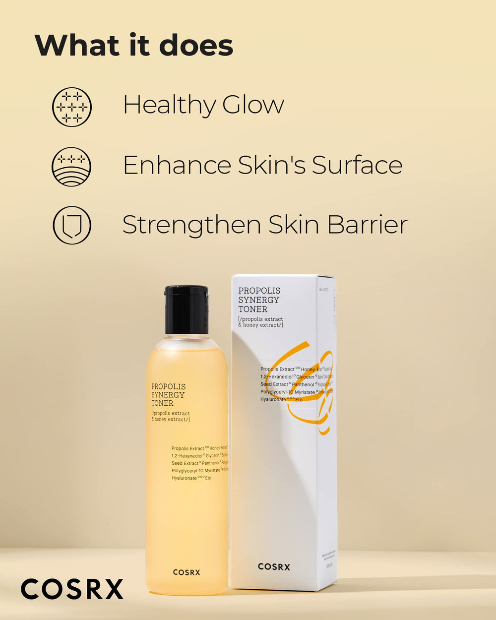 COSRX Full Fit Propolis Tónico, aplicación facial suave para preparar la piel antes de otros productos
