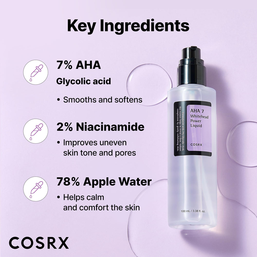 COSRX gotas del tónico para aplicación precisa y suave.