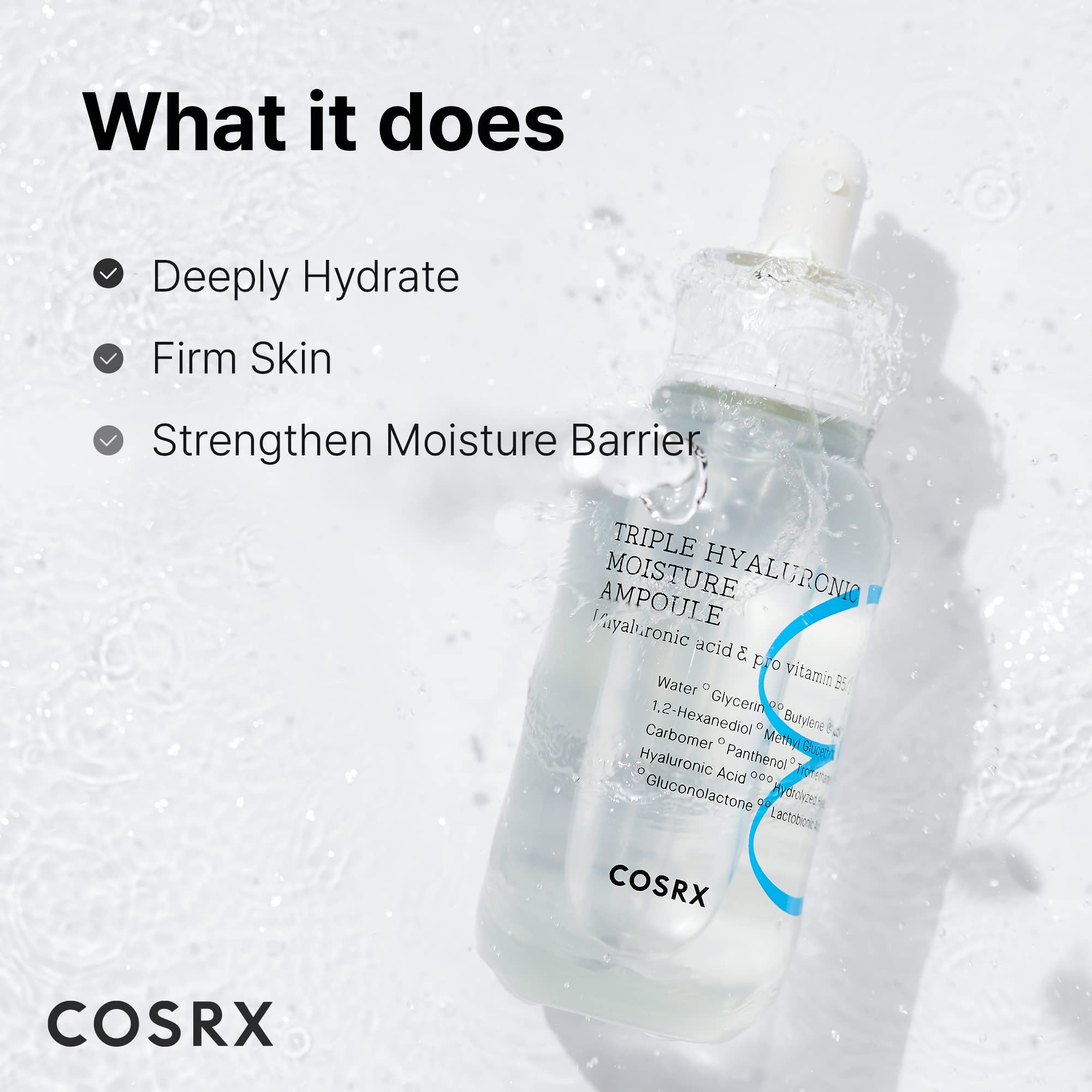 Aplicación en rostro con COSRX Hidrium para hidratación suave