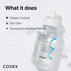 Aplicación en rostro con COSRX Hidrium para hidratación suave