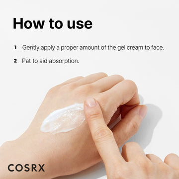 COSRX Hyaluronic Acid Moisturizer on skin shows smooth, hydrated look