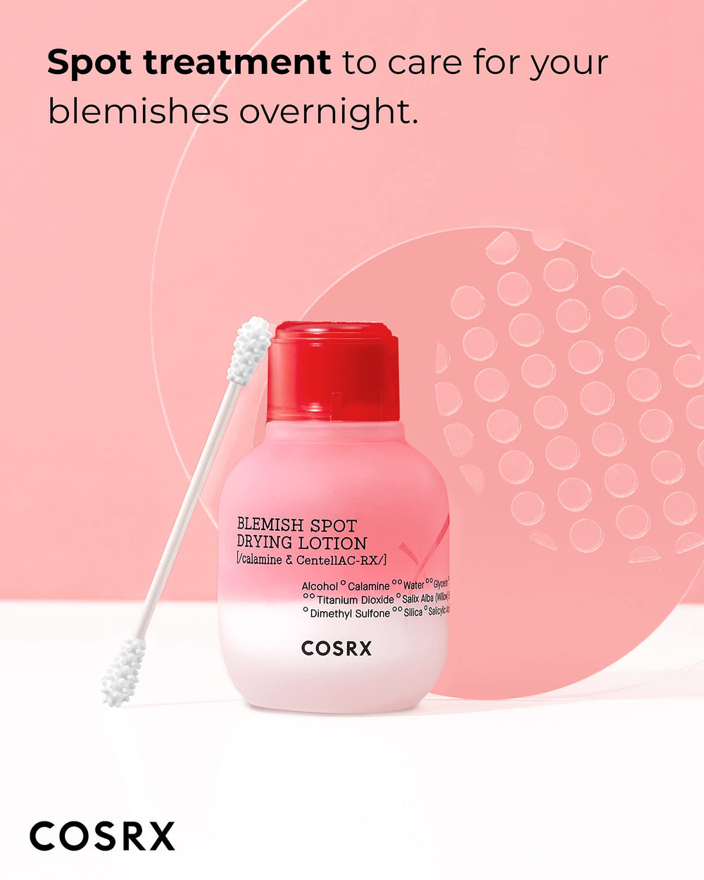 COSRX loción para granos: textura rosada suave que se absorbe