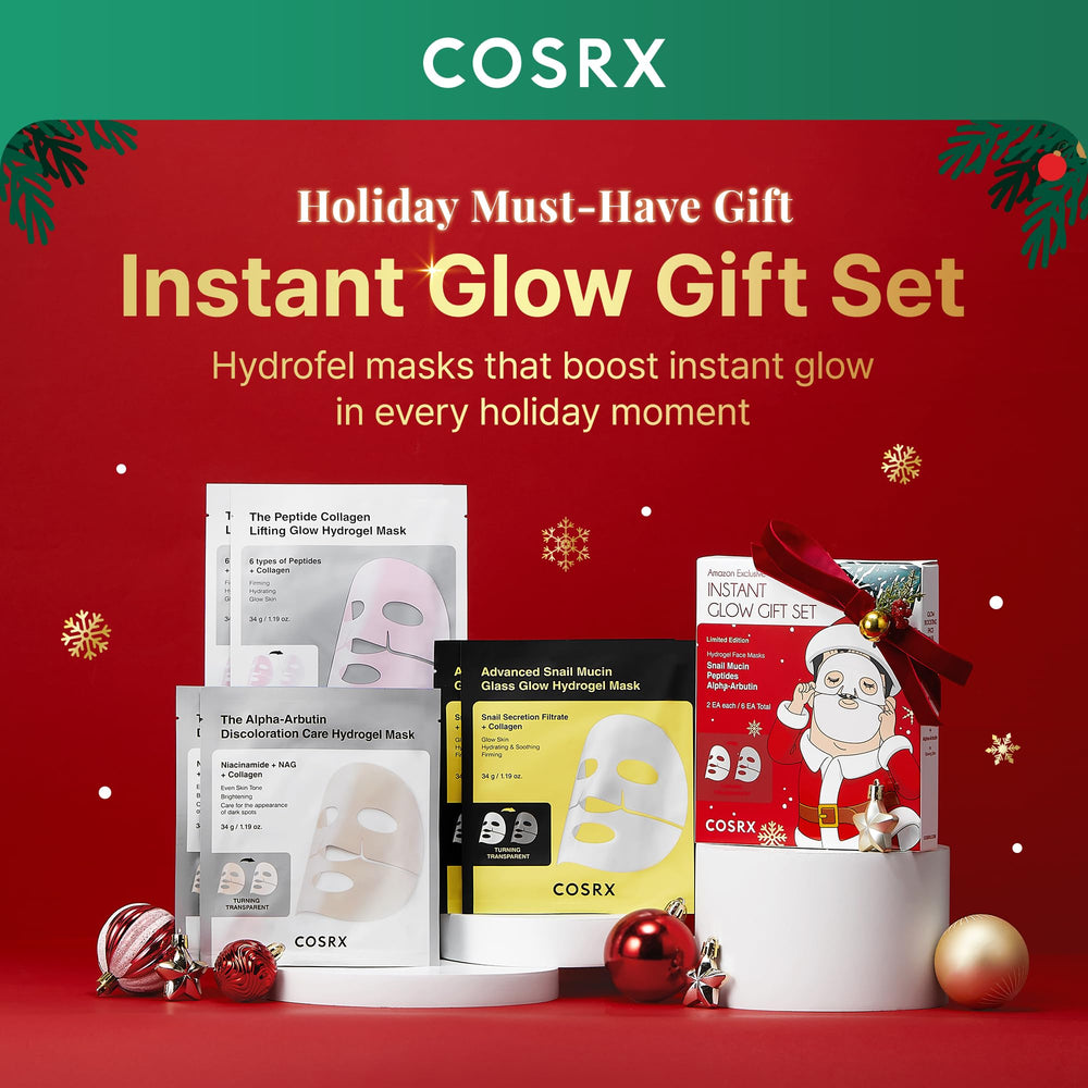 COSRX masque hydrogel au mucin d'escargot, hydrate profondément et éclaire la peau.