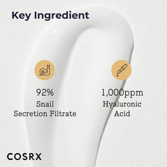 COSRX Snail Mucin 92% formando barrera hidratante en la piel.
