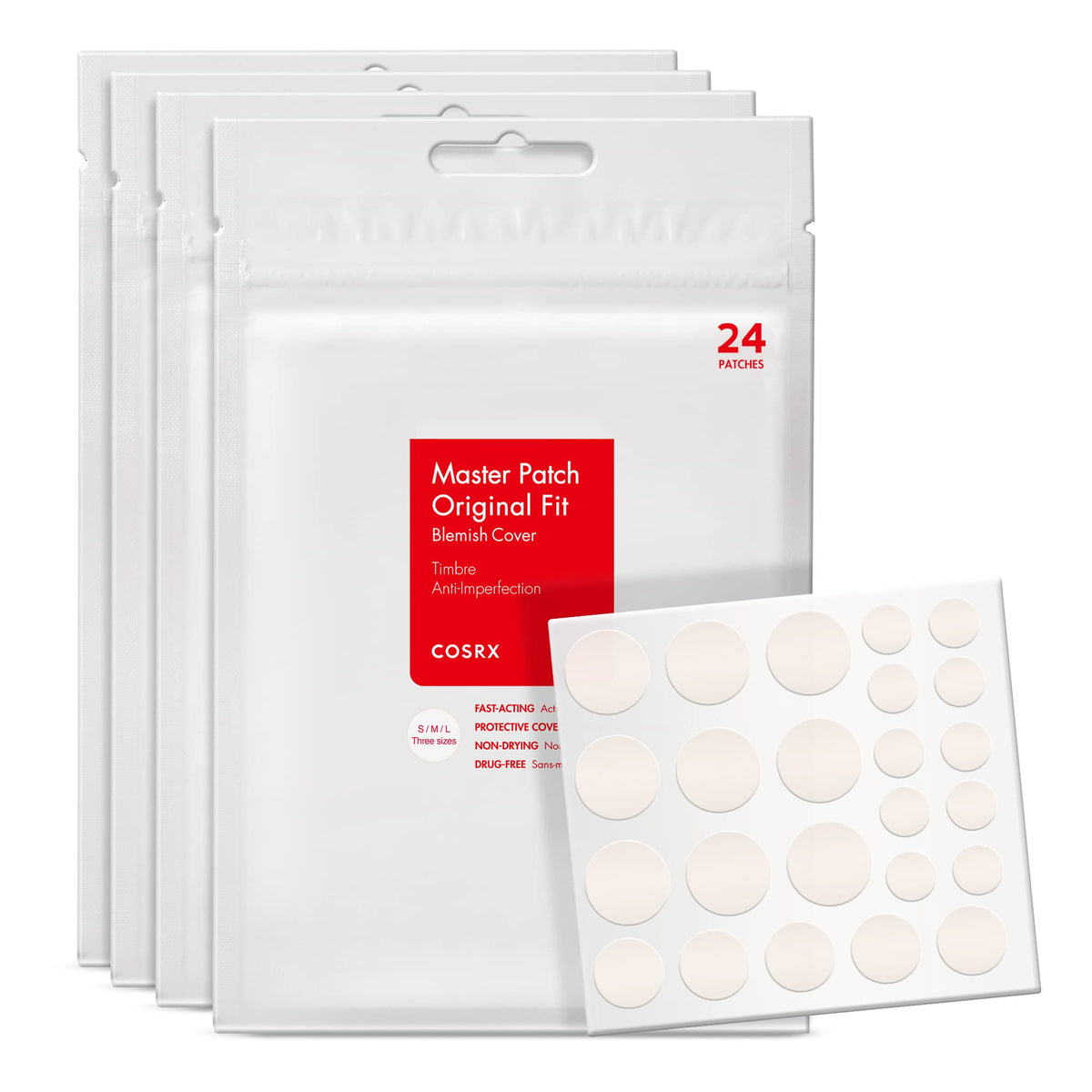 COSRX parche original absorbente para granos cubre la imperfección y protege la zona