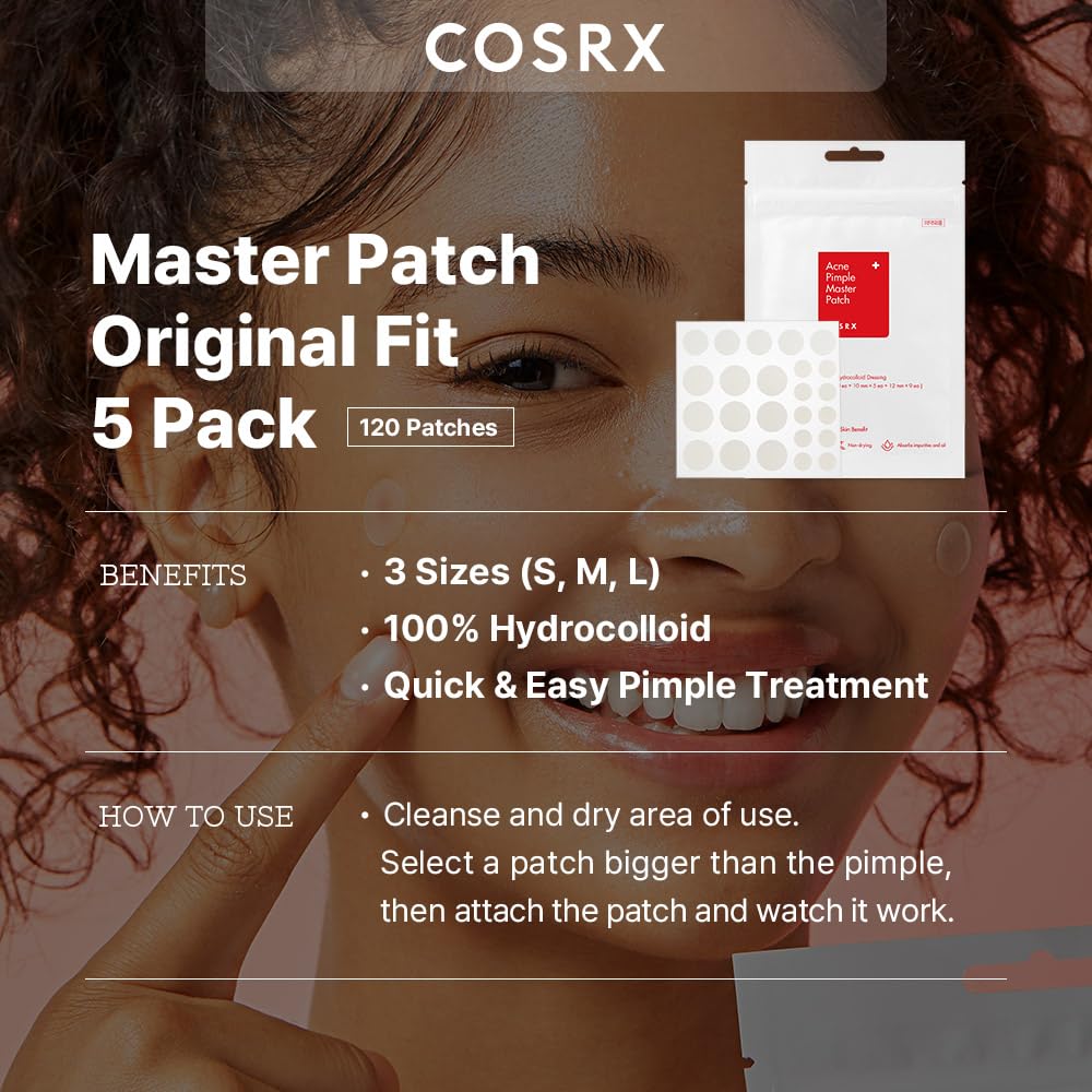 COSRX parche hidrocoloide absorbente captura impurezas sin dolor en la piel