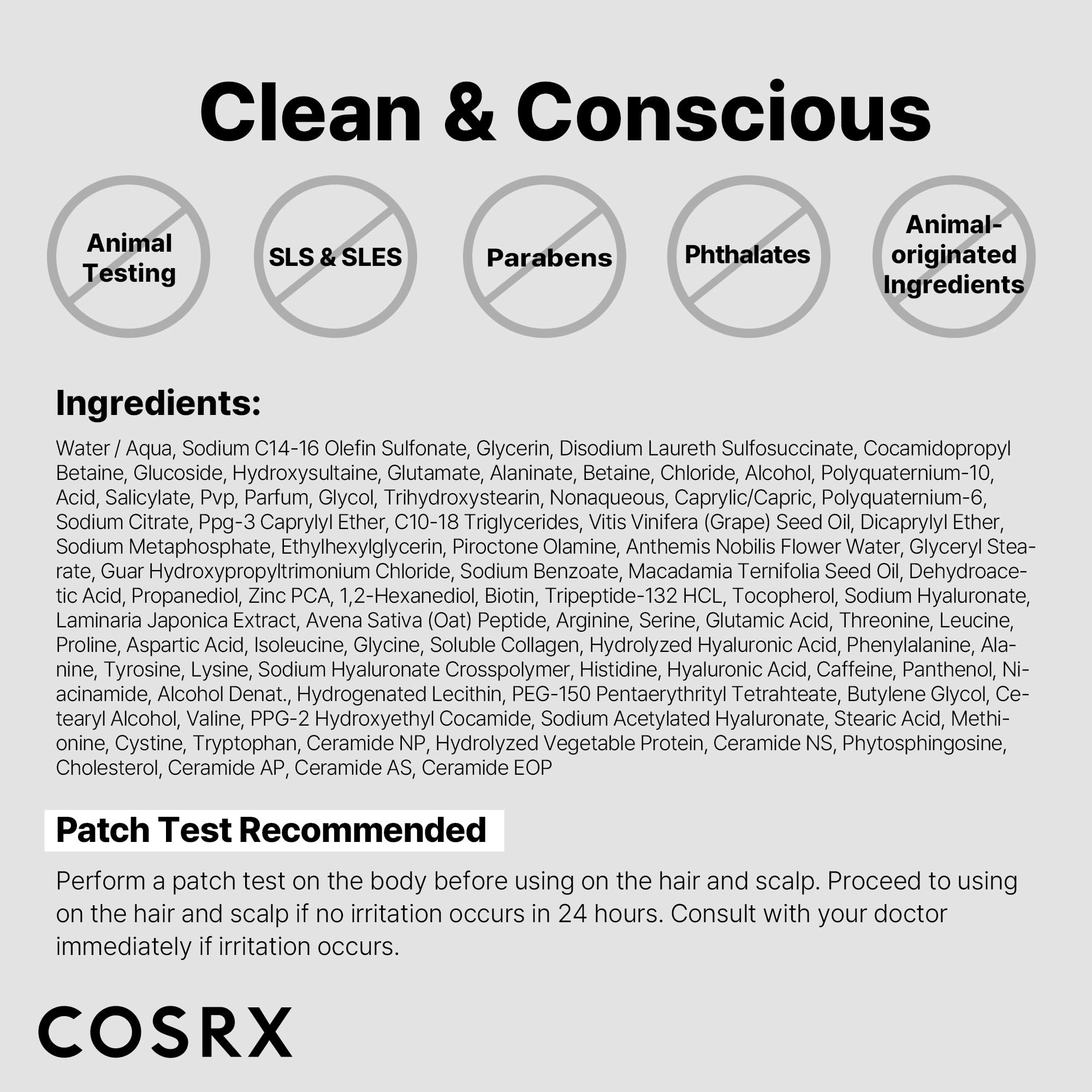 COSRX PEPTIDE-132 Conjunto de cuidado capilar para uso diario en casa
