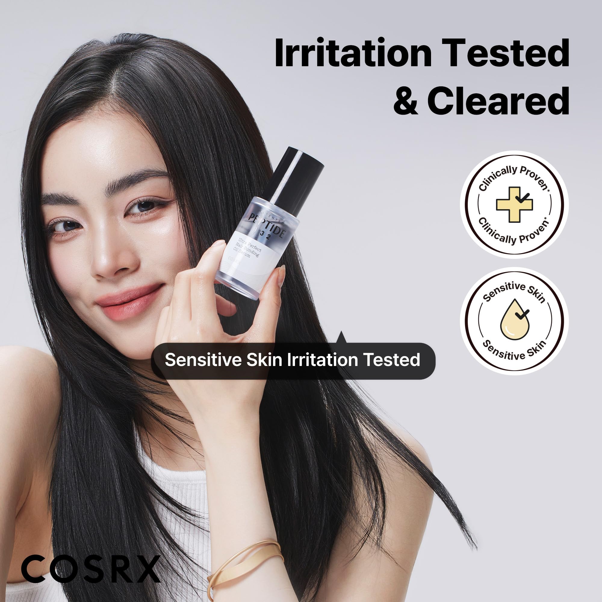 COSRX Peptide-132 Bonding Oil controlling frizz in humid conditions