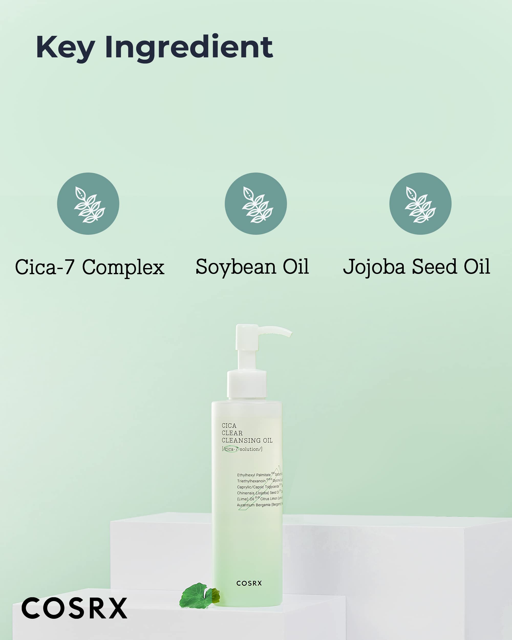 COSRX Aceite Limpiador Cica desmaquilla maquillaje resistente al agua