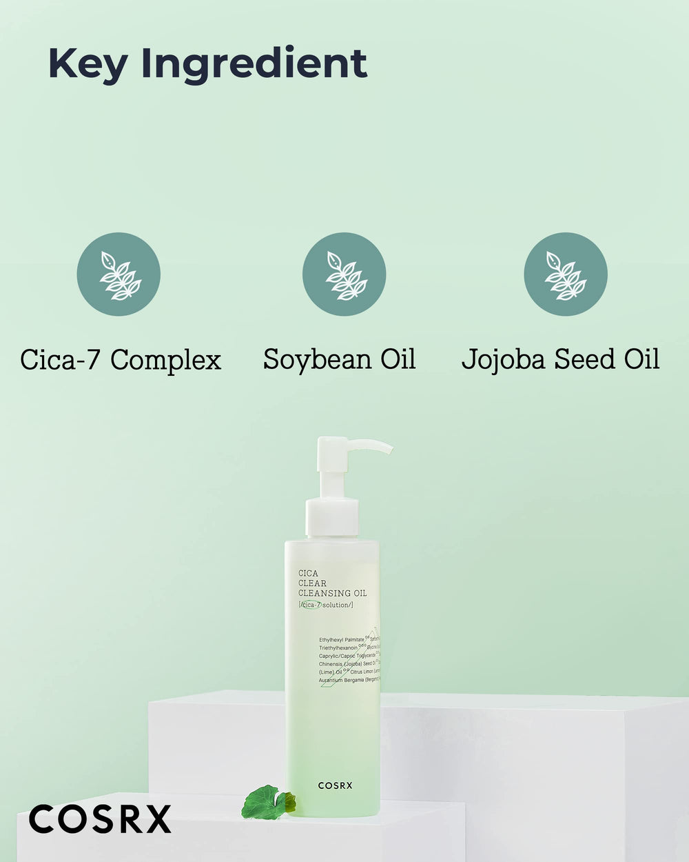 COSRX Aceite Limpiador Cica desmaquilla maquillaje resistente al agua