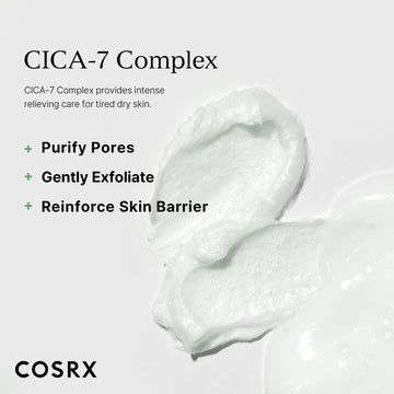 COSRX Pure Fit Cica Foam Cleanser textura de espuma cremosa para piel suave.