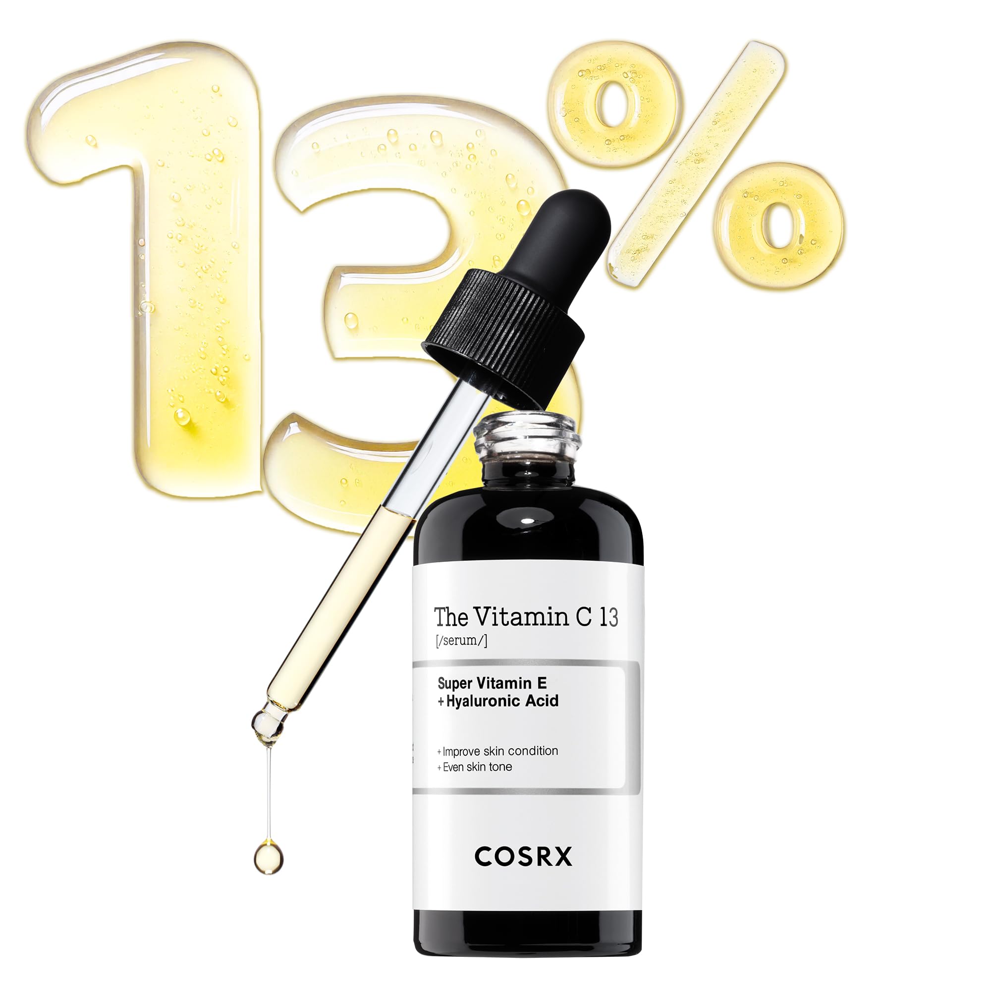 COSRX Pure Vitamin C Serum en bote, serum ligero para luminosidad diaria