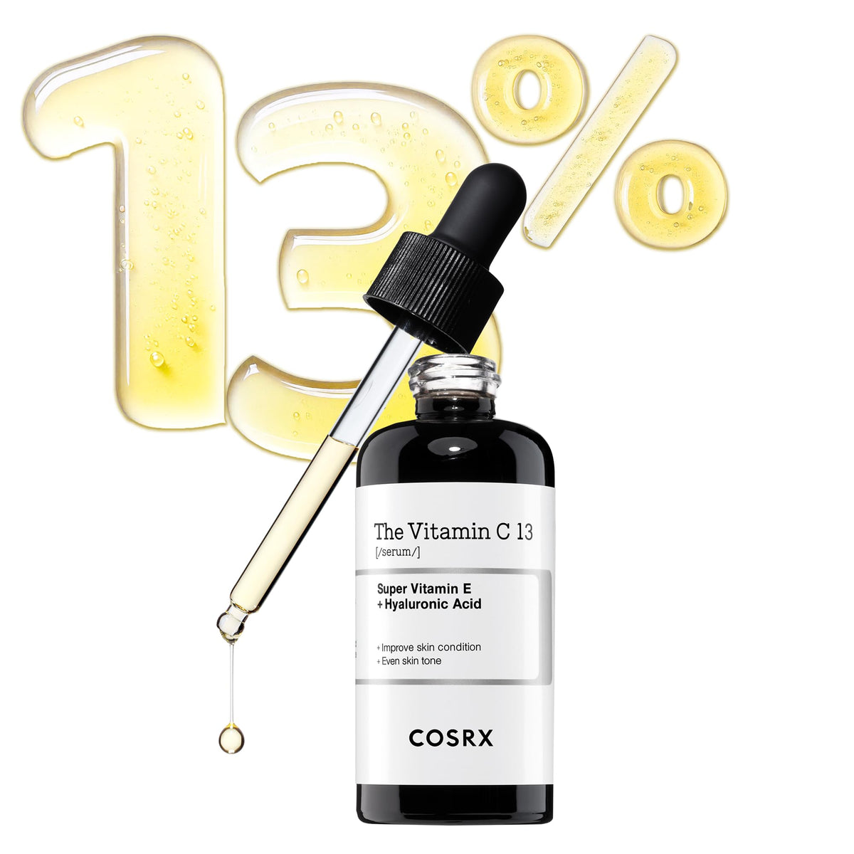 COSRX Pure Vitamin C Serum en bote, serum ligero para luminosidad diaria