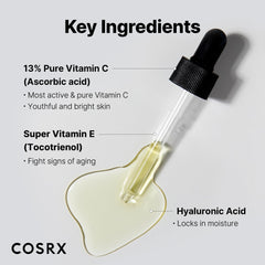 Ingredientes clave de COSRX Pure Vitamin C Serum y aporte hidratante