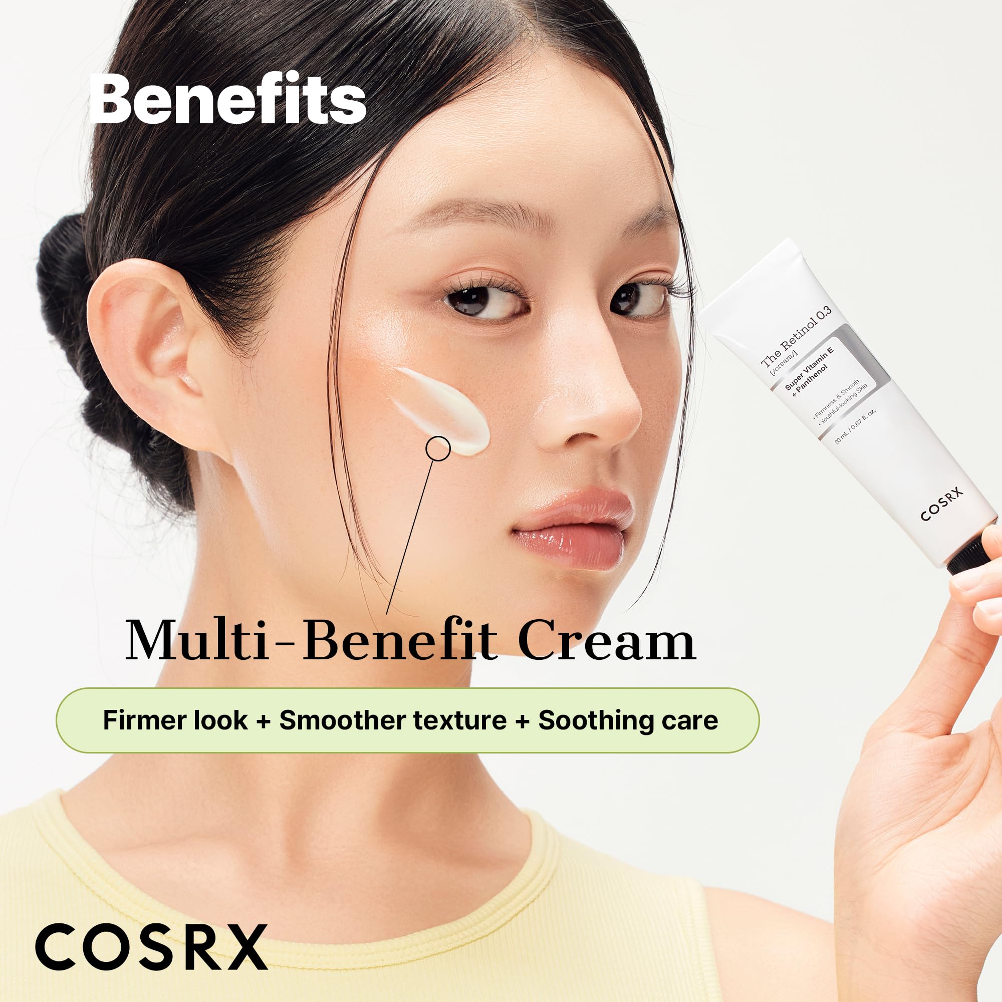 COSRX Retinol 0.3% Cream dosis pequeña para rostro.