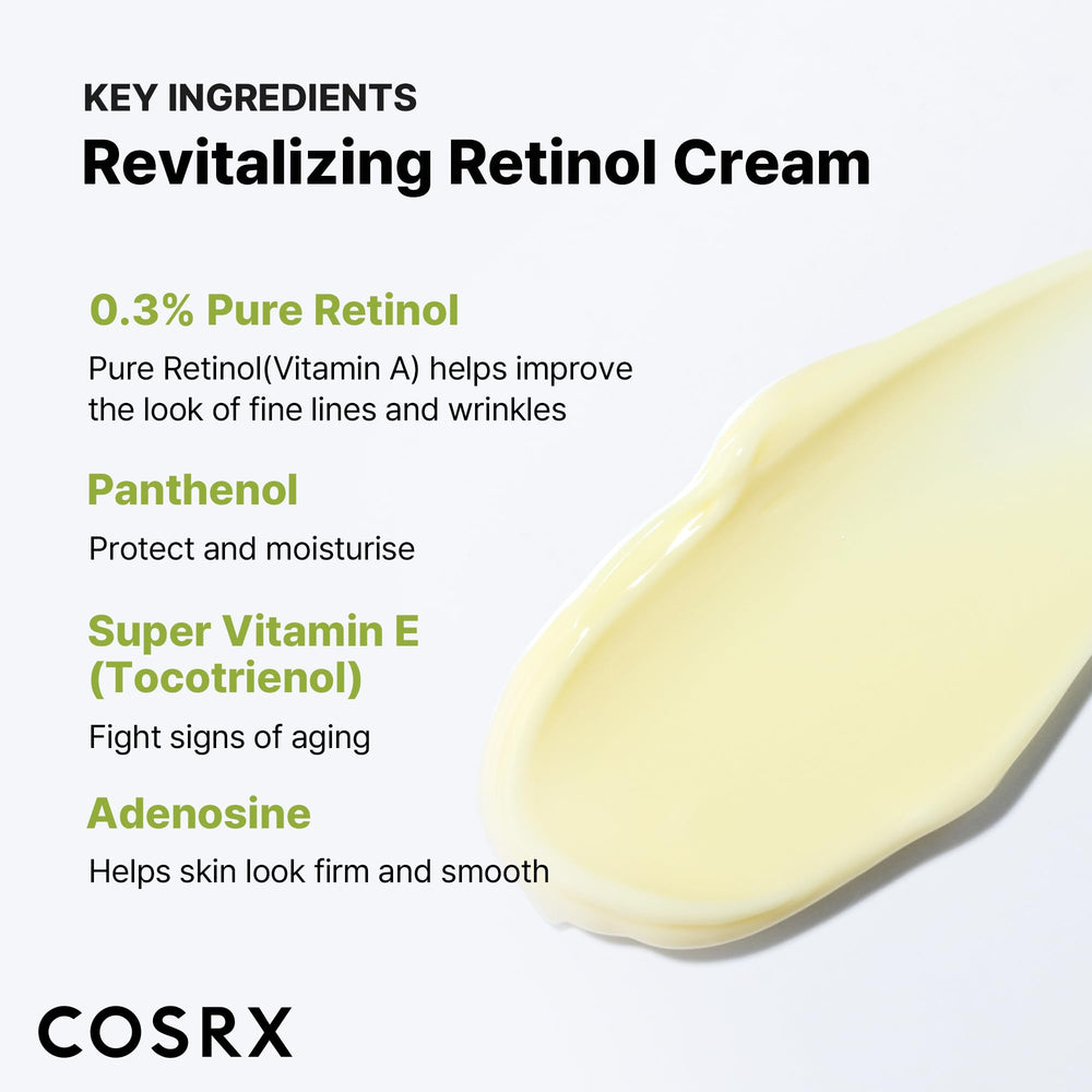 COSRX Retinol 0.3% Cream envase-tubo práctico y limpio.