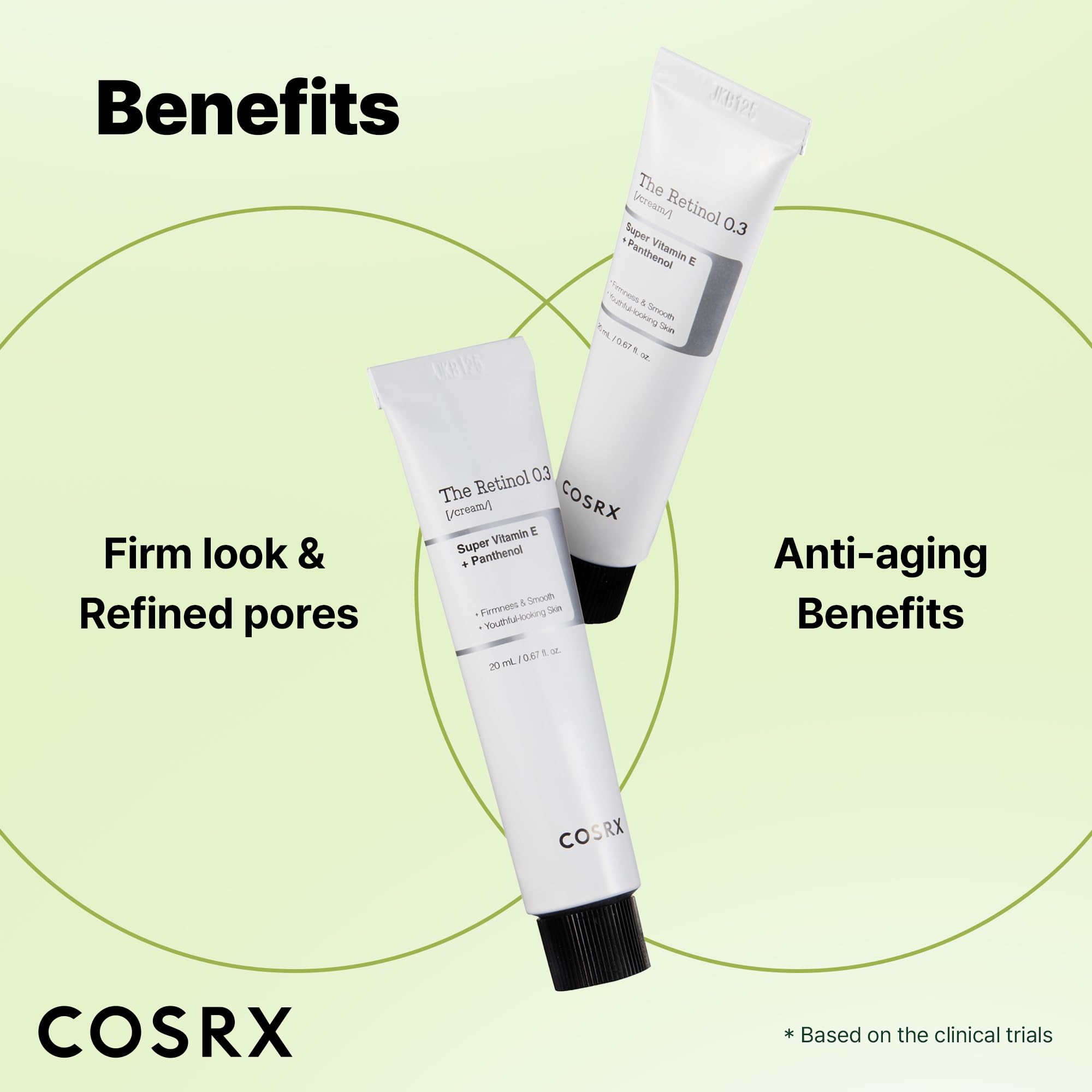 COSRX Retinol 0.3% Cream textura suave para uso diario.