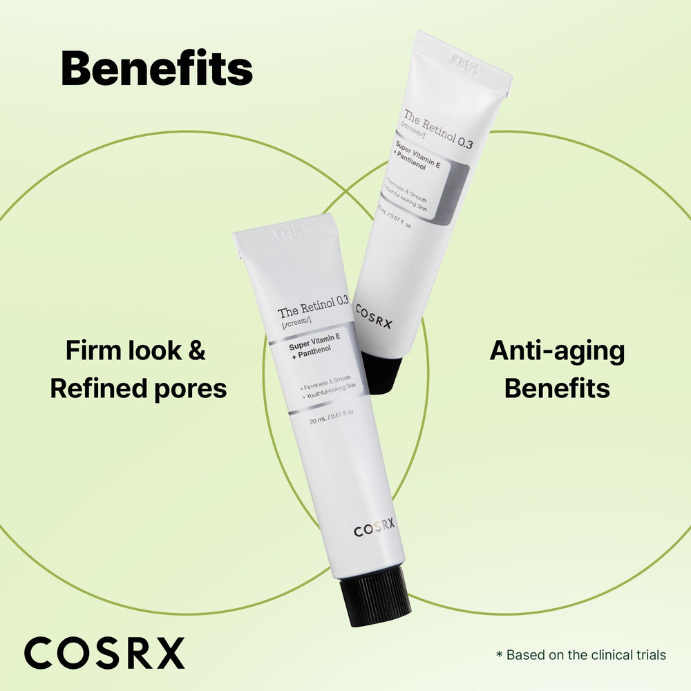 COSRX Retinol 0.3% Cream textura suave para uso diario.