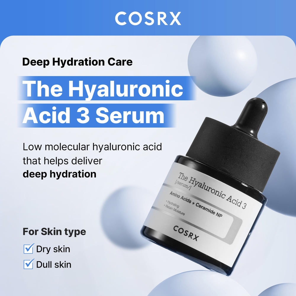 COSRX Serum: dos gotas para iniciar la hidratación diaria.
