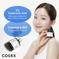 COSRX Serum: ceramidas y NMF fortalecen la barrera de la piel.