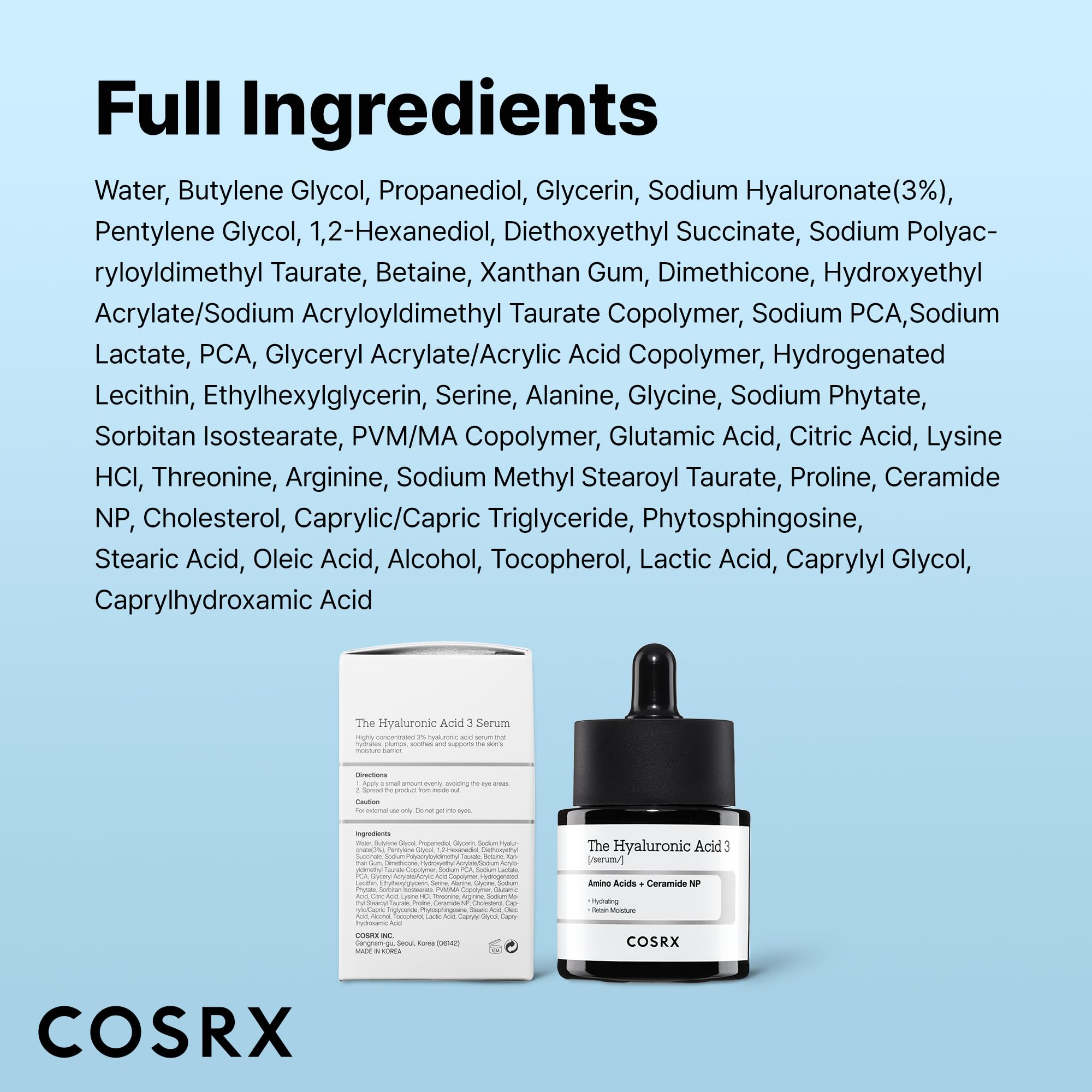 COSRX Serum: sin fragancia artificial, ideal para piel sensible.