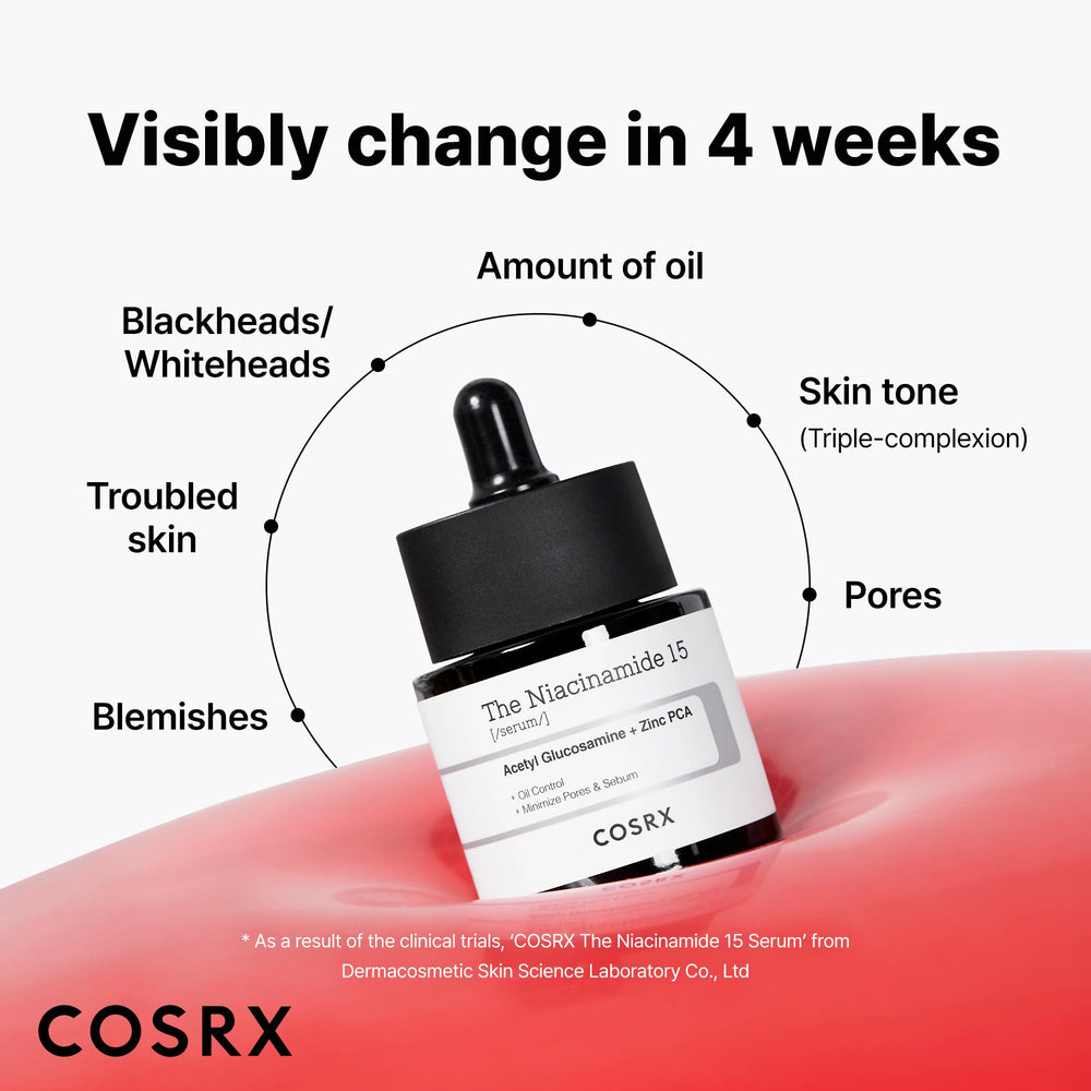 Texture lisse et soyeuse du sérum COSRX Niacinamide 15% lors de l’application.