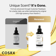 COSRX Advanced Pure Vitamin C 23% sérum — texture légère et absorption rapide.