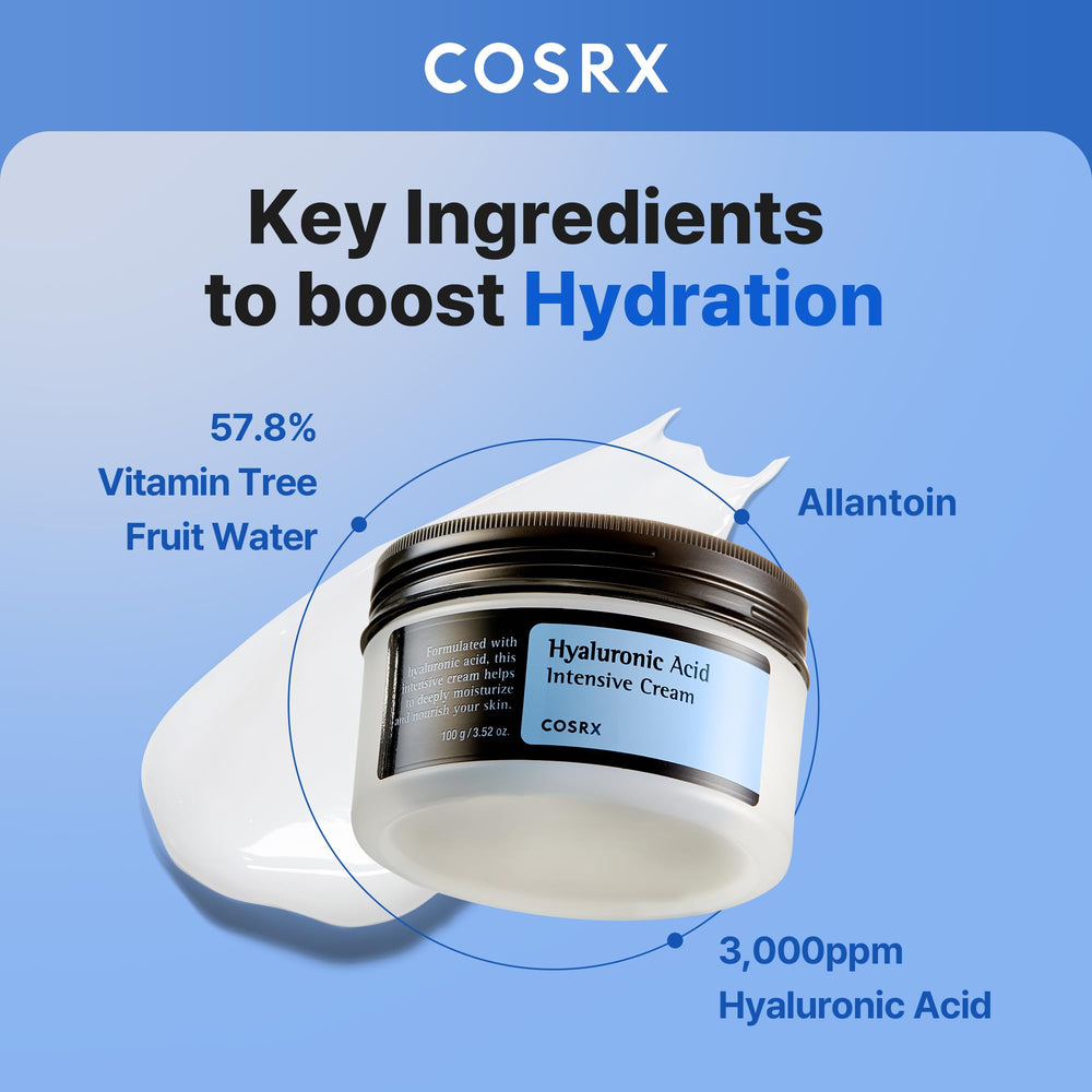 Textura rica y sedosa de COSRX crema en frasco, para piel sensible