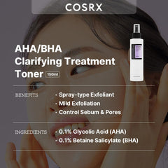 COSRX Toner: aplicación con algodón para poros más limpios.
