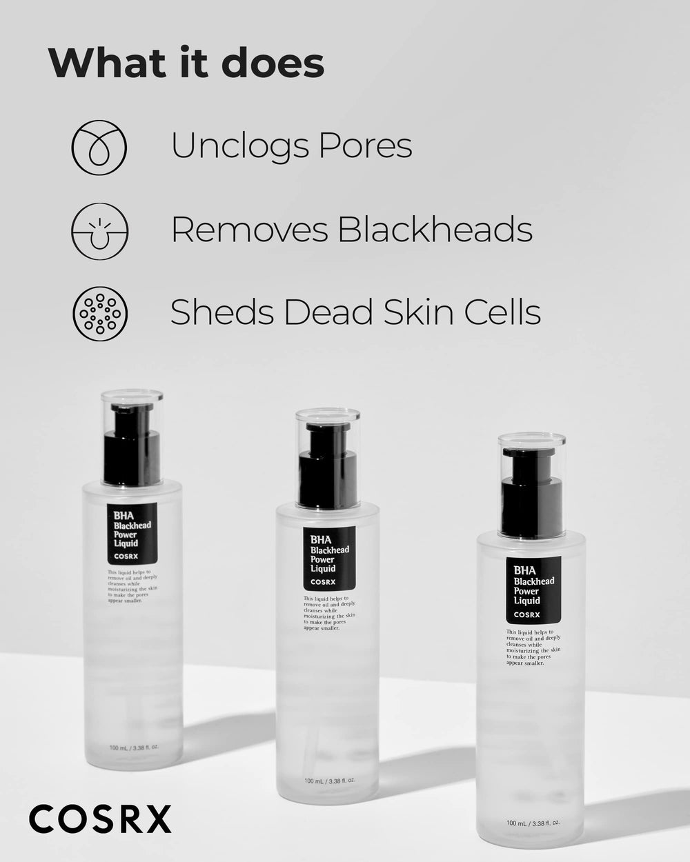 COSRX uso con disco de algodón exfolia y purifica sin irritar.