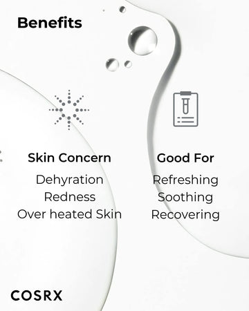 COSRX Hydrium Watery Toner, calma piel sensible durante la rutina diaria.